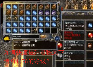 如何快速提升君临天下传奇1.76的等级? 如何快速提升君临天下传奇1.76的等级?