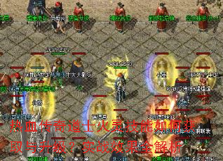 热血传奇道士火灵技能如何获取与升级?实战效果全解析 热血传奇道士火灵技能如何获取与升级?实战效果全解析