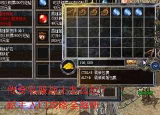 传奇私服战士怎么玩?新手入门攻略全解析 传奇私服战士怎么玩?新手入门攻略全解析