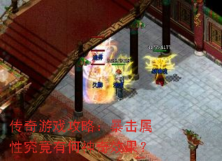 传奇游戏攻略:暴击属性究竟有何神奇效果? 传奇游戏攻略:暴击属性究竟有何神奇效果?