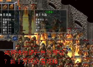如何快速提升角色等级?新手开区必看攻略 如何快速提升角色等级?新手开区必看攻略